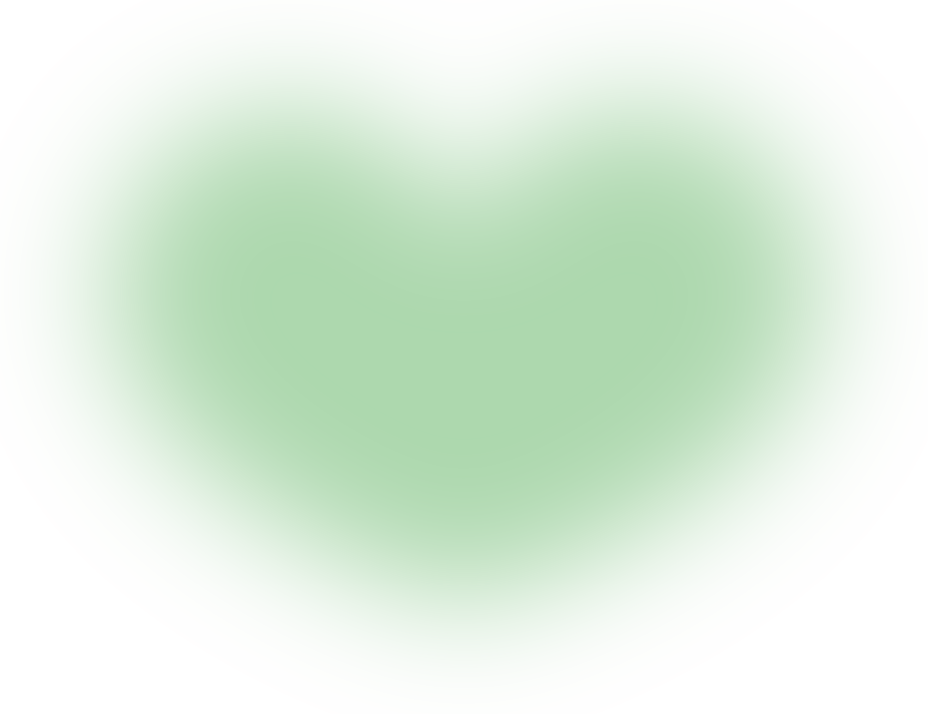Pastel Green Blur Heart
